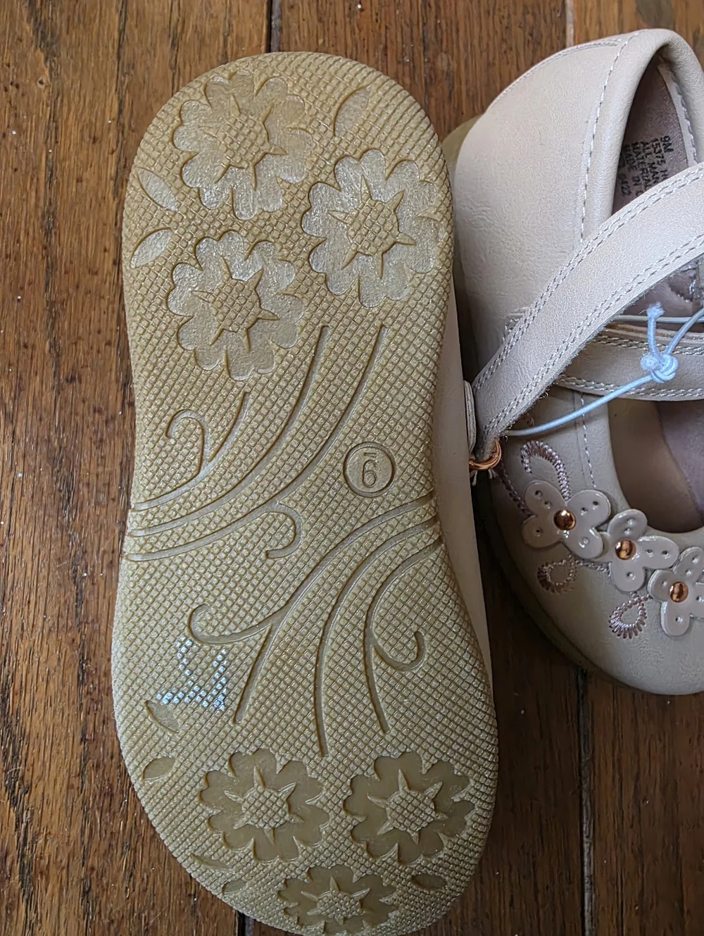 Rachel Shoes Girls' Blush Pink Flower Strap Mary Janes 9M
